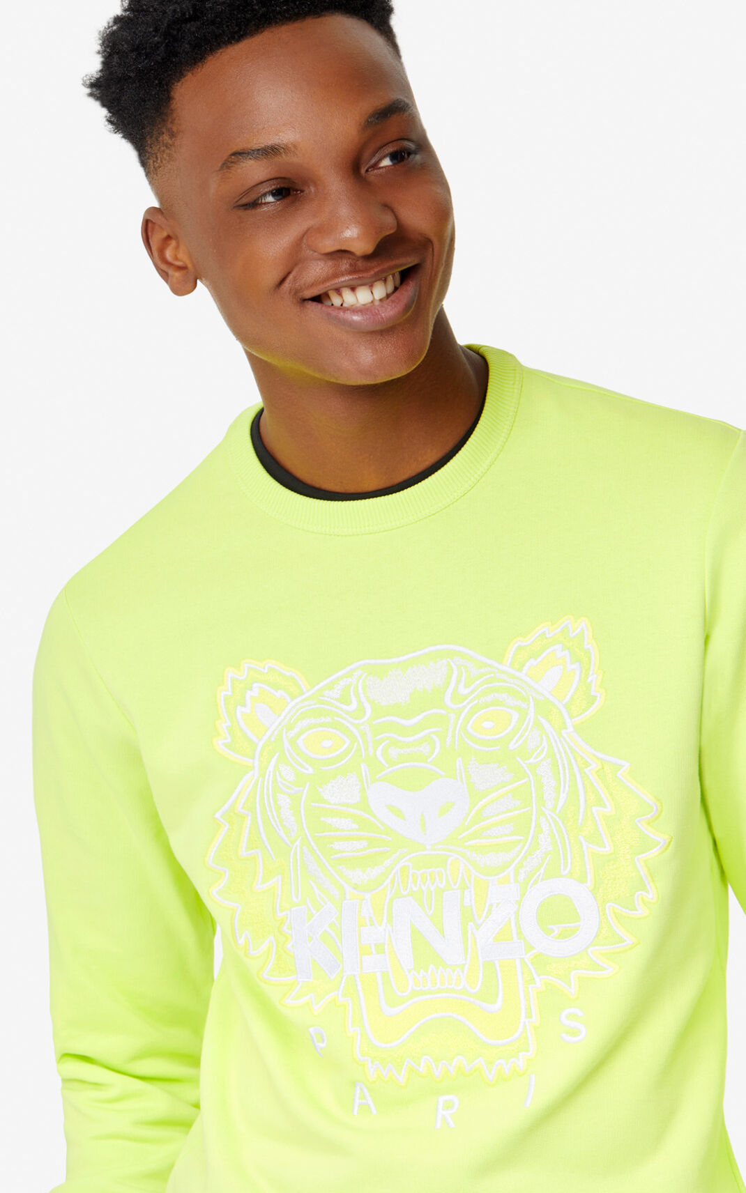 Kenzo Tiger Sweatshirt Herre - Citron DK-857626